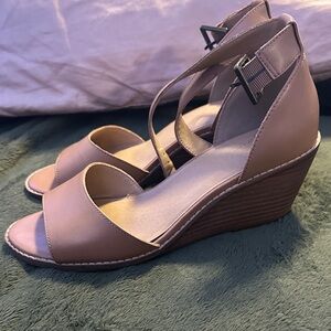 Crown Vintage Tan Wedge Sandals